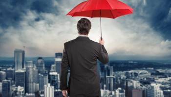 Umbrella-businessman